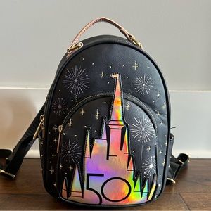 EUC Loungefly mini backpack 50th anniversary castle